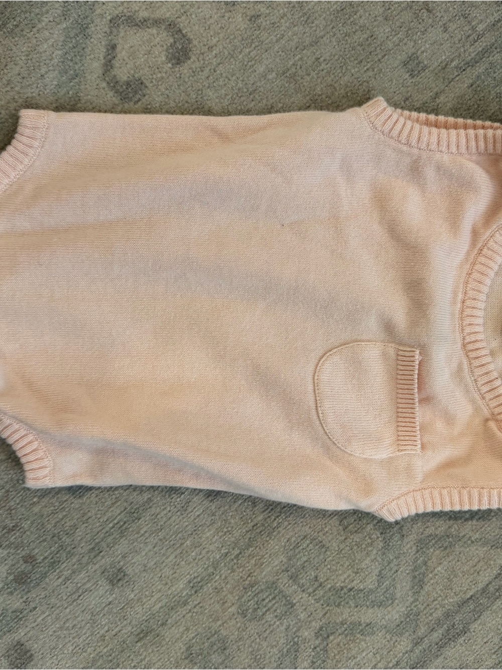 Soft Peach Knit Baby Romper